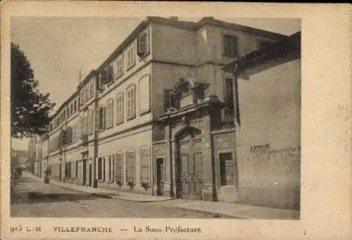 Ak Villefranche sur Saône Rhône, Unterpräfektur