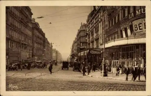 Ak Marseille Bouches du Rhône, La Cannebière