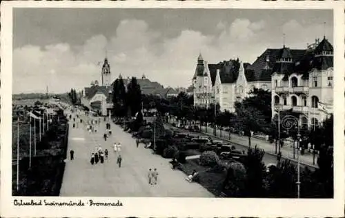 Ak Świnoujście Swinemünde Pommern, Promenade