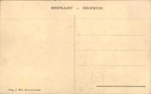 Ak Monnikendam Waterland Nordholland Niederlande, Überschwemmung 1916, Het Zand