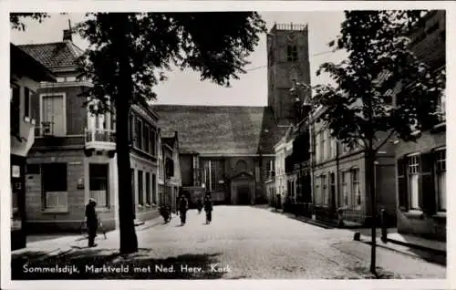 Ak Sommelsdijk Goeree Overflakkee Südholland, Marktveld, Ned. Rev. Kirche