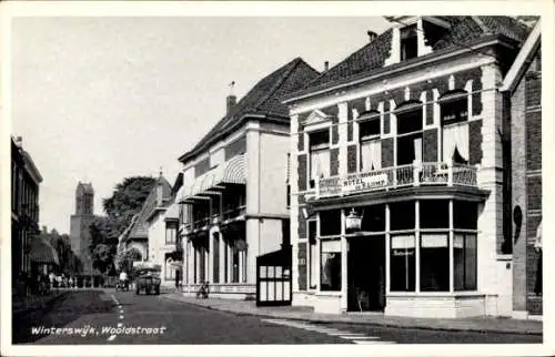 Ak Winterswijk Gelderland Niederlande, Wooldstraat, Hotel de Klomp