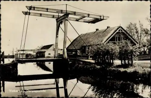 Ak Vinkeveen Utrecht Niederlande, Blick auf das Dorf, Brücke