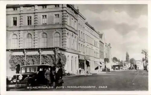 Ak Vaals Limburg Niederlande, Wilhelminaplein deutsch-niederländischen Grenze