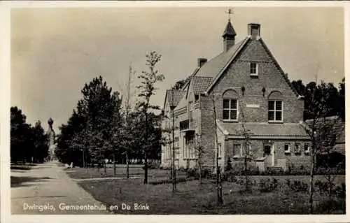 Ak Dwingelo Dwingeloo Drenthe Niederlande, Rathaus und De Brink