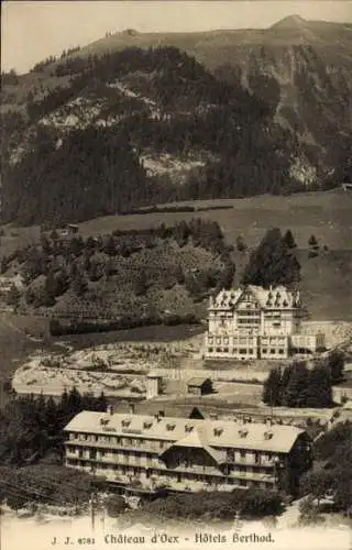 Ak Château d'Œx Oex Kanton Waadt, Hotel Berthod