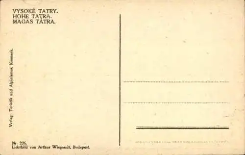 Ak Vysoké Tatry Hohe Tatra Slowakei, Grüner See