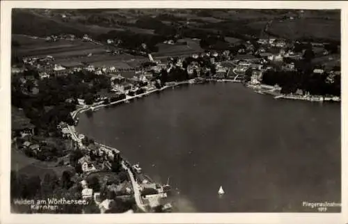 Ak Velden am Wörther See Kärnten, Fliegeraufnahme