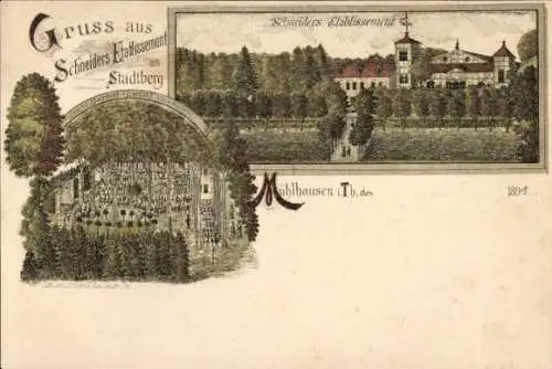 Vorläufer Litho Mühlhausen in Thüringen, Schneiders Etablissement am Stadtberg