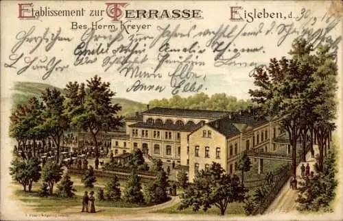 Litho Lutherstadt Eisleben, Etablissement zur Terrasse