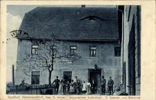 Ak Hemmendorf Groitzsch in Sachsen, Gasthof O. Müller