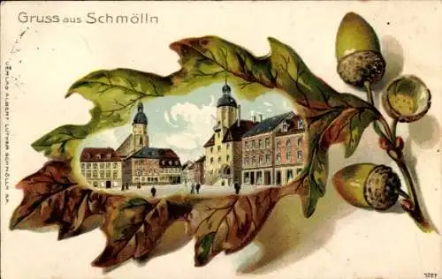 Eichenblatt Litho Schmölln in Thüringen, Marktplatz