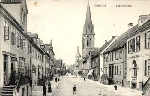 Ak Detmold am Teutoburger Wald, Schülerstraße, Kirche