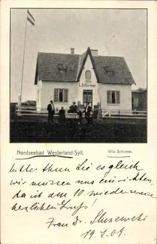 Ak Westerland auf Sylt, Villa Schirmer