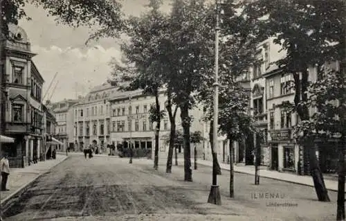 Ak Ilmenau im Ilm Kreis Thüringen, Partie in der Lindenstraße, Licht und Kraft