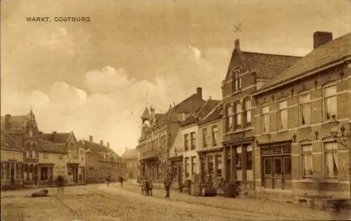 Ak Oostburg Zeeland, Markt