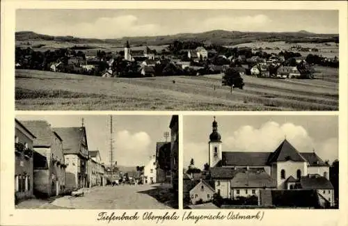 Ak Tiefenbach in der Oberpfalz, Straße, Kirche, Ort