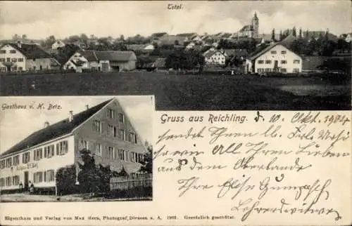 Ak Reichling in Oberbayern, Gasthaus H. Betz, Totale