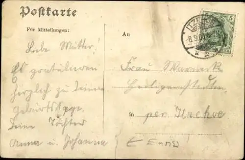 Ak Huje in Schleswig Holstein, Haus J. Maas, A. Sievers, Revenstorff, Hinr. Schütt