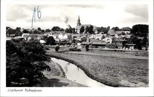 Ak Kellinghusen in Schleswig Holstein, Blick auf Ort, Flusspartie