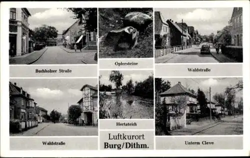 Ak Nordhorn in der Grafschaft Bentheim, Bahnhof, Oelmühle, Wassermühle, Baumwollspinnerei Bussmaate