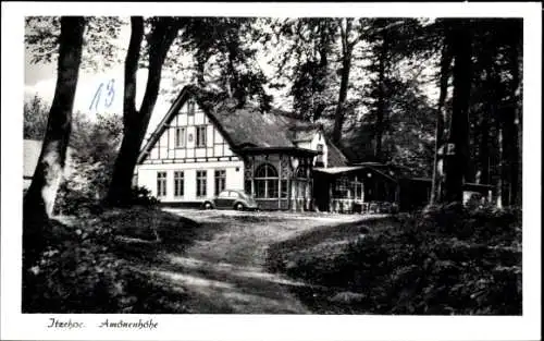 Ak Itzehoe in Schleswig Holstein, Blick vom Wald auf Haus Amonenhöhe