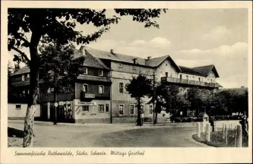 Ak Rathewalde Hohnstein Sächsische Schweiz, Mittags Gasthof