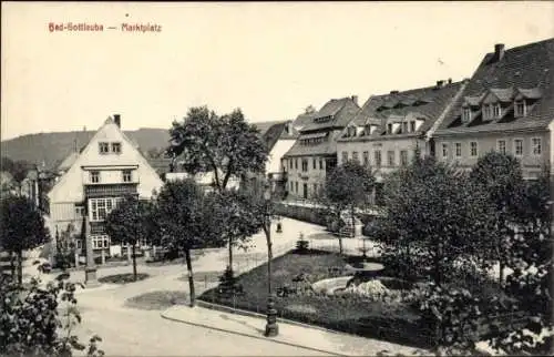 Ak Bad Gottleuba in Sachsen, Marktplatz