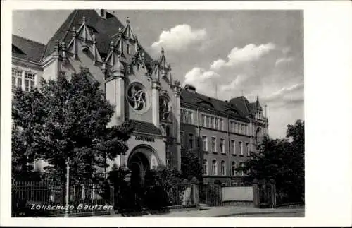 Ak Bautzen in der Lausitz, Teilansicht der Zollschule