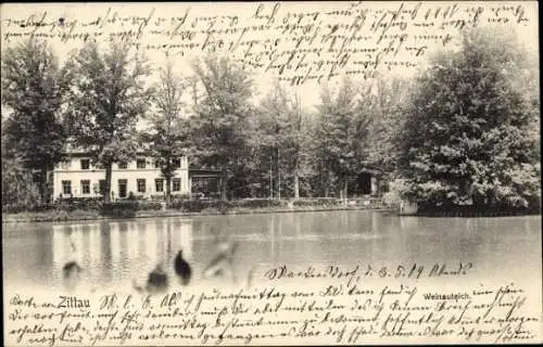 Ak Zittau in Sachsen, Villa am Wasser