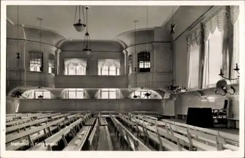 Ak Herrnhut, Kirchensaal, Innenansicht
