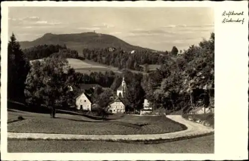 Ak Lückendorf Oybin in Sachsen, Stadtpanorama mit Hochwald im Hintergrund