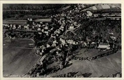 Ak Dorf Allendorf Bad Salzungen in Thüringen, Fliegeraufnahme