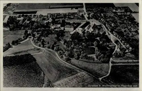 Ak Dorstadt Wolfenbüttel in Niedersachsen, Fliegeraufnahme