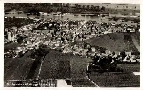 Ak Nackenheim am Rhein, Fliegeraufnahme