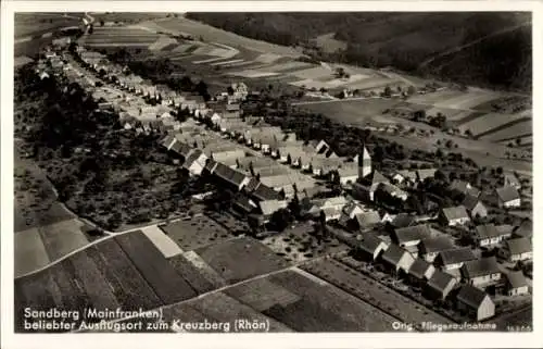 Ak Sandberg in der Rhön Unterfranken Bayern, Fliegeraufnahme