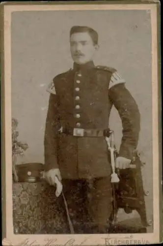 Foto Deutscher Soldat in Uniform, Kirchberg Sachsen