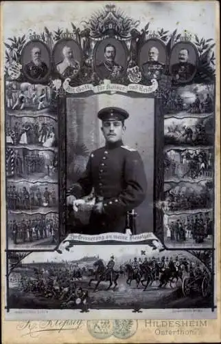 Foto Deutscher Soldat in Uniform, Portrait, Erinnerung an meine Dienstzeit, Kaiser Wilhelm II