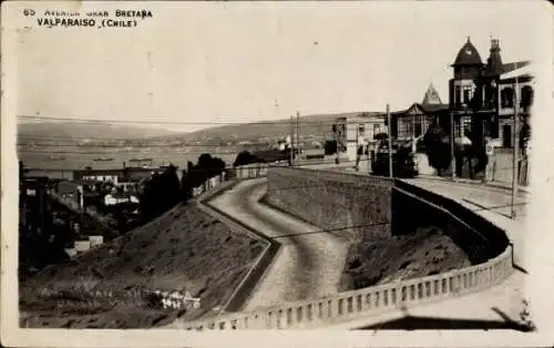 Foto Ak Valparaíso Chile, Avenida Gran Bretaña