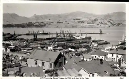 Ak Lyttelton Neuseeland, Diamond Harbour, Hafen