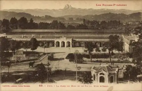 Ak Pau Pyrénées-Atlantiques, Bahnhof Midi, Pic du Midi d'Ossau