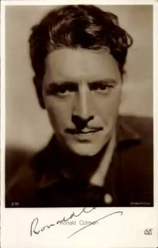 Ak Schauspieler Ronald Colman, Oscar-Preisträger 1948, Portrait, Autogramm