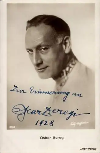 Ak Schauspieler Oskar Beregi, Portrait, Autogramm