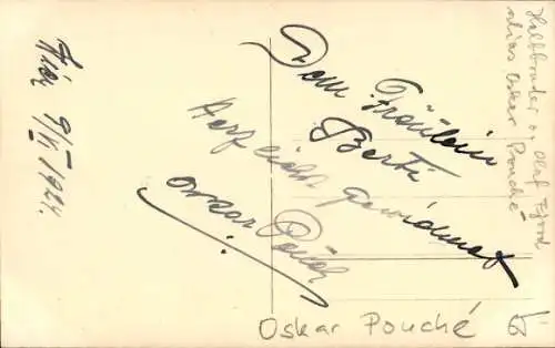 Ak Schauspieler Oskar Pouché, Oskar Pouch, Portrait, Autogramm