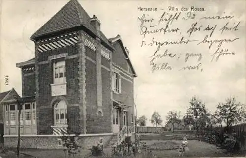 Ak Herseaux Herseeuw Mouscron Wallonien Hennegau, Villa des Roses