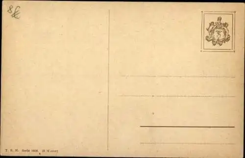 Künstler Ak Reichert, C., Pferde an der Stalltür, Windhunde, brauner Hund mit Halsband