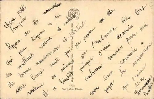 Ak Kleines Mädchen mit Hund, Portrait