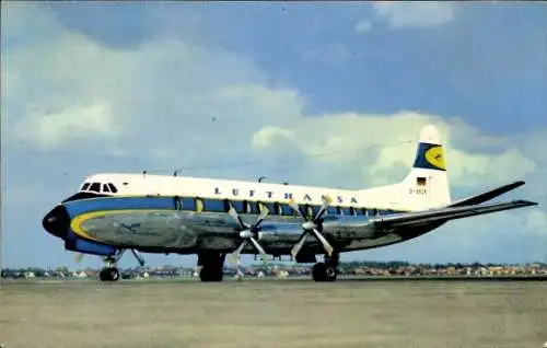 Ak Lufthansa Viscount 814, D ANUN, Passagierflugzeug