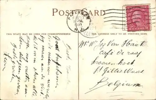 Künstler Litho Cassiens, H., Dampfer, Dampfschiff, Red Star Line, Segelboot