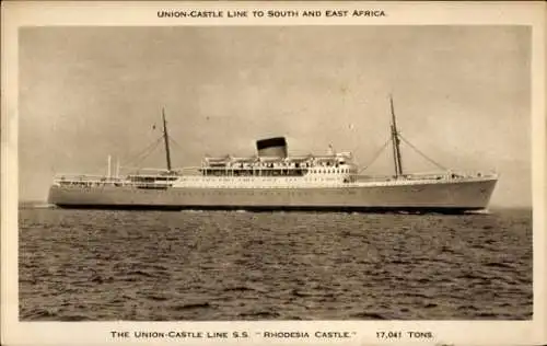 Ak Dampfer SS Rhodesia Castle, Union Castle Line